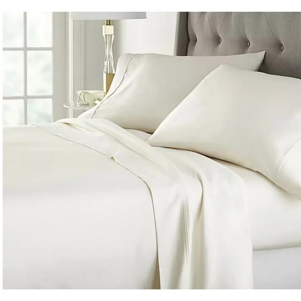 Liz Claiborne Lux Performance 1000tc Pillowcases Standard /Queen Egret